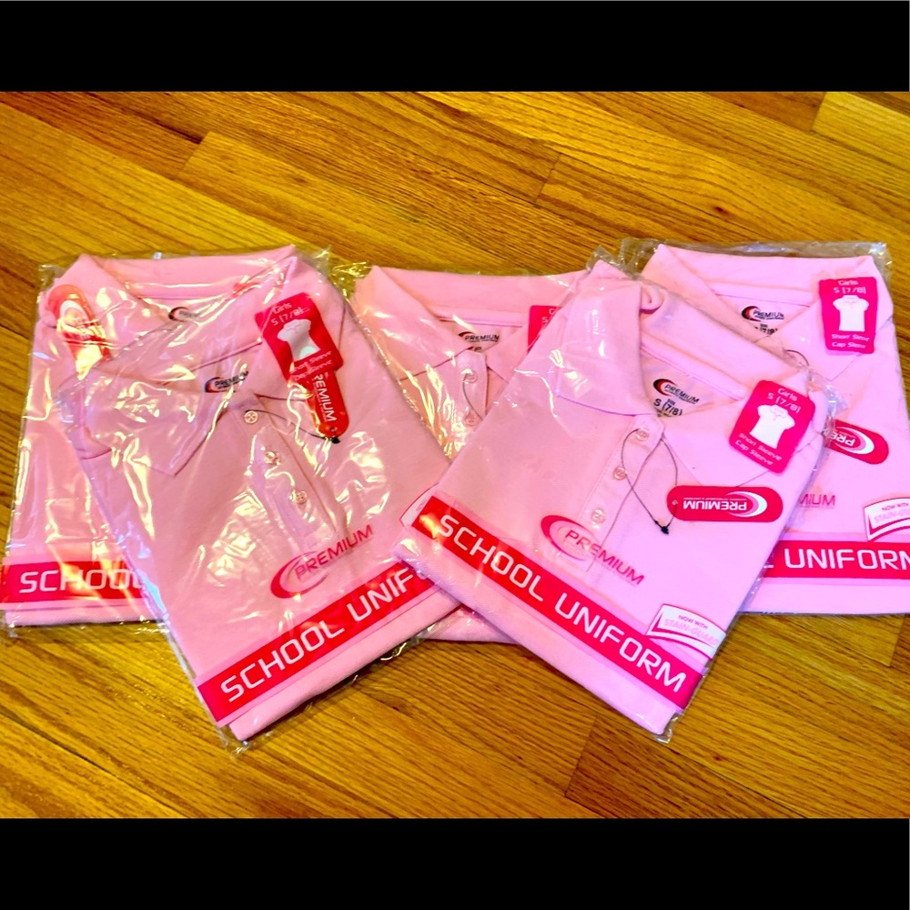 NWT 3 Pink Polo Shirts